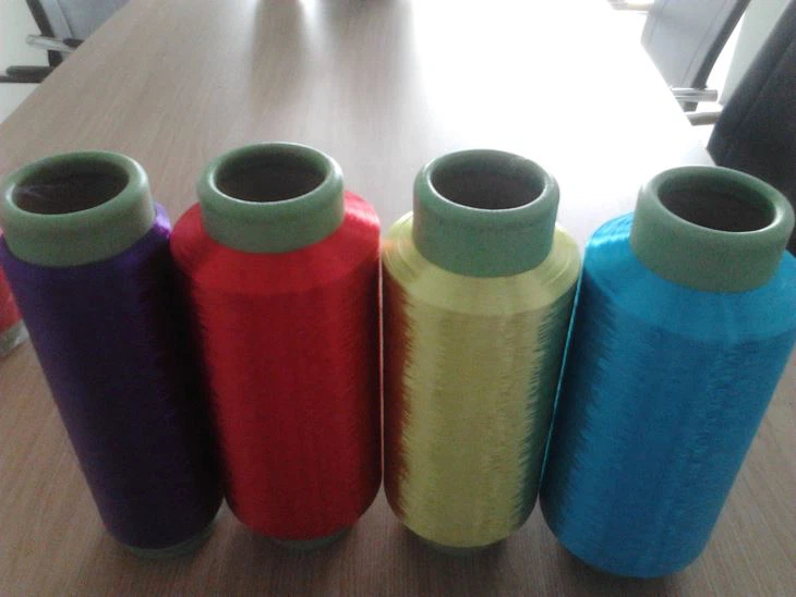 Nylon Filament Dope litað Garn 20D / 12F, 40D / 12F / 2PLY, 70D / 24F / 2PLY